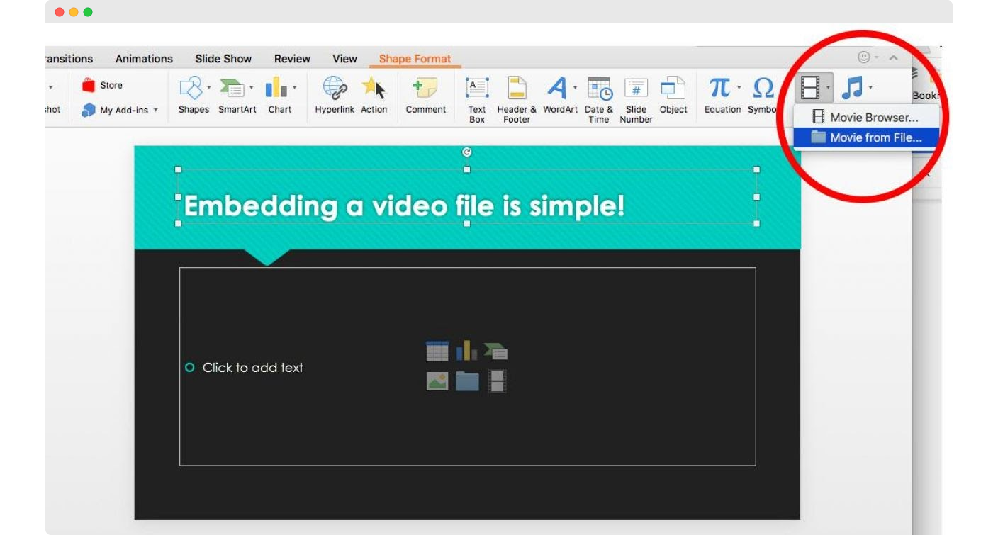 embed youtube to mac powerpoint